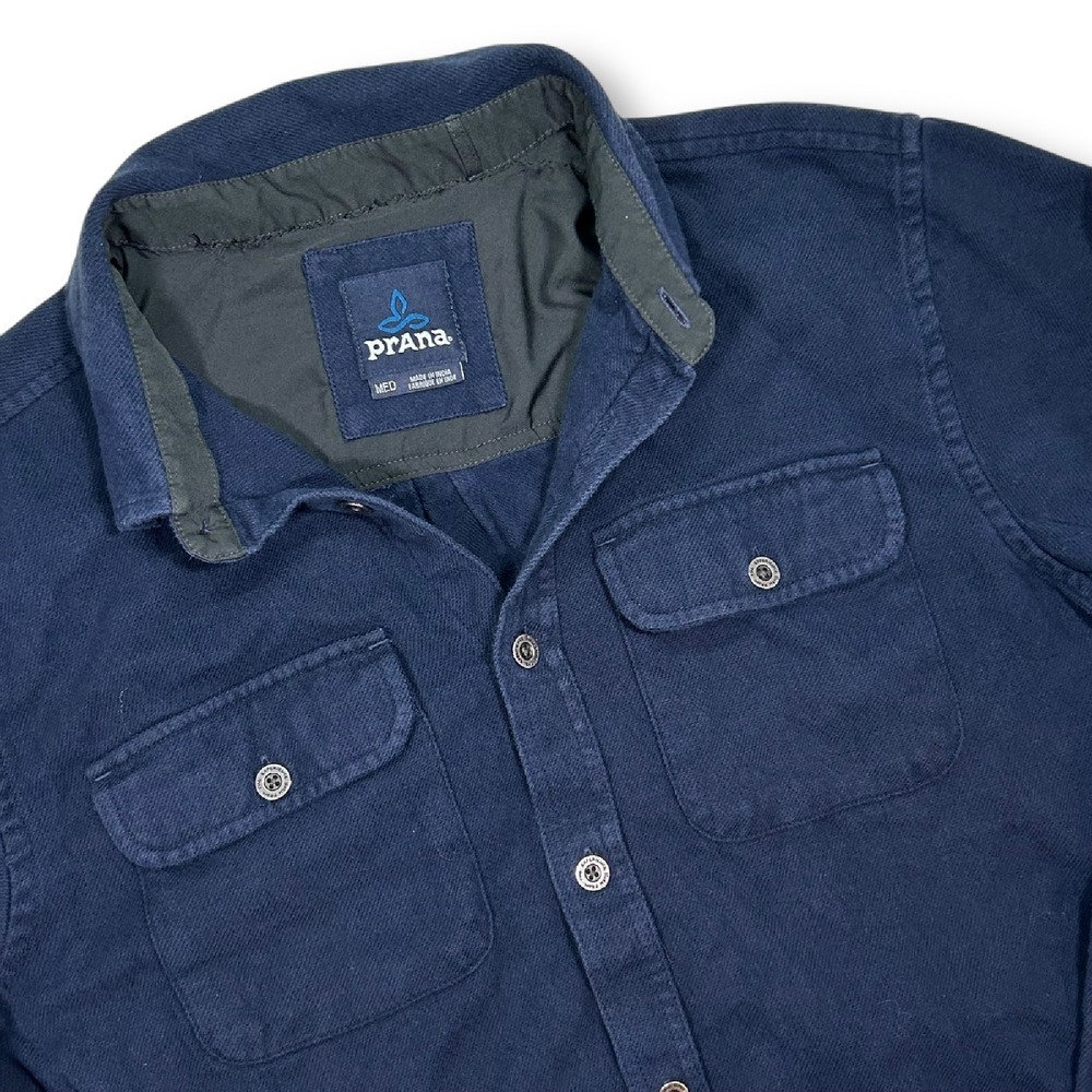 Prana Button Up Shirt Jacket Shacket Relaxed Fit Long Sleeve Outdoor Mens Medium